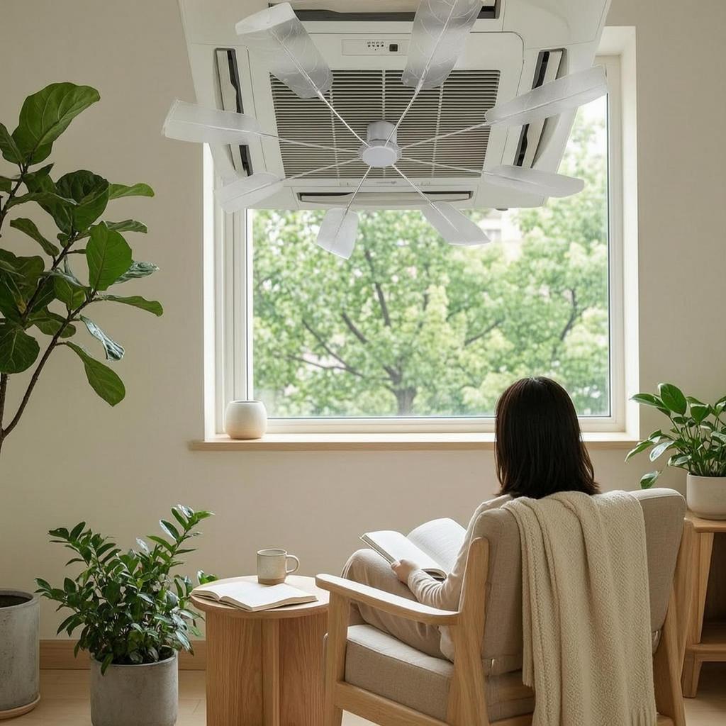 Air cooler Deflector with Rotating Arms Adjustable Overhead