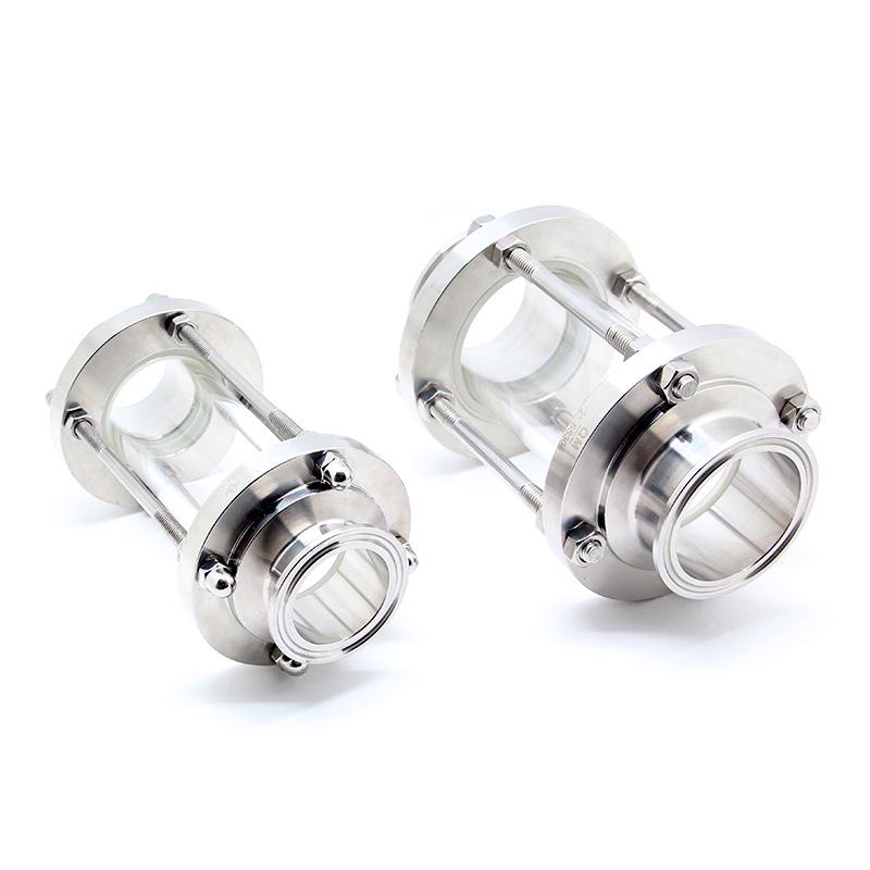 SS304 Lightweight Sanitary Clamp Straight Sight Glass with Protective Cover