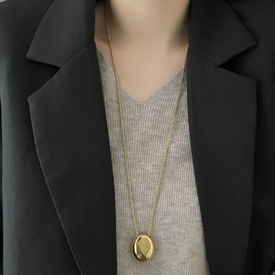 Женская цепочка для свитера, однослойная, из сплава, с камнем, подвеска, одежда, ювелирные изделия, свидание, выпускной, вечеринка, одежда