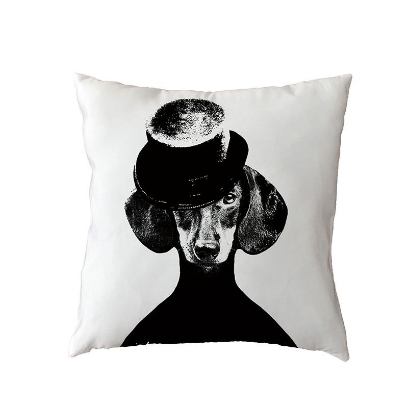 Чехлы на подушки с изображением плохих собак, французский бульдог, мопс, пудель, наволочка 45*45 см, полиэстер, наволочка из персиковой кожи, украшение для домашнего дивана, стула