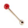 Les Trésors De Lily [L4513] - Red 'Crystal' Steel Barbell