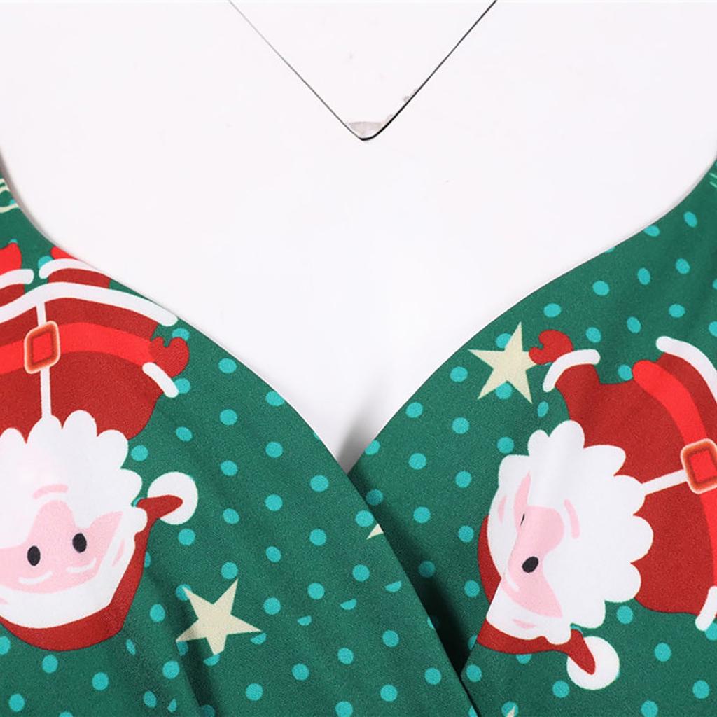 Женское винтажное платье для выпускного вечера с коротким рукавом в стиле Рождества 1950-х годов для домохозяйки