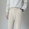 Men's Slim Fit Nine-Point Suit Trousers: Business, Formal, and Casual Wear for Spring and Summer.