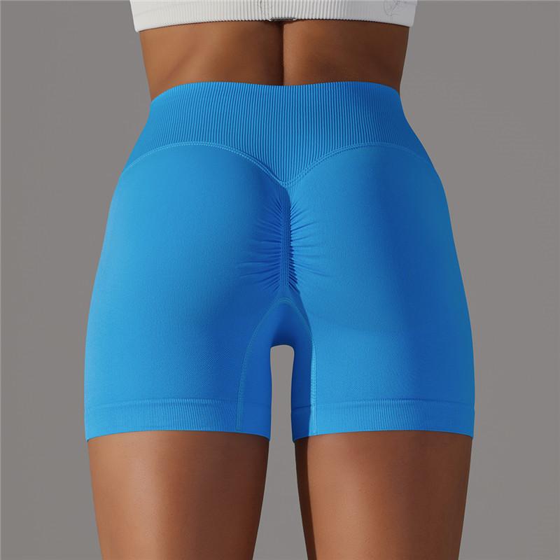 High Waist Yoga Shorts Woman Gym Tights Fitness Elastic Breathable Hip Lifting Sports Shorts