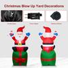 Inflatables Santa Water Resistant 6 LED Lighted Santa with Floor Stakes and Ropes for Lawn Yard Garden Holiday Xmas Decorations
