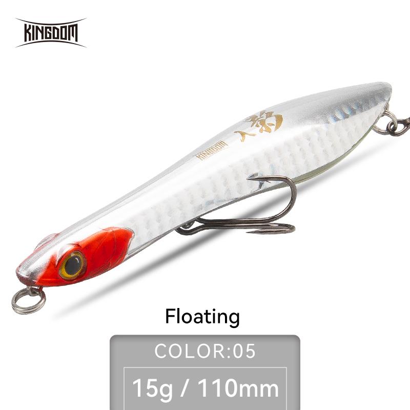Kingdom Плавающая рыболовная приманка-карандаш 95 мм 110 мм тонущая жесткая приманка для дальнего заброса, приманка для ловли рыбы, поплавки для приманки для ловли щуки