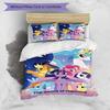 3pcs My Little Pony3 Design Cover Set - HD Printed Bedding with 1 Cover and 2 Pillowcases - Perfect for Home and Dorm Decor
