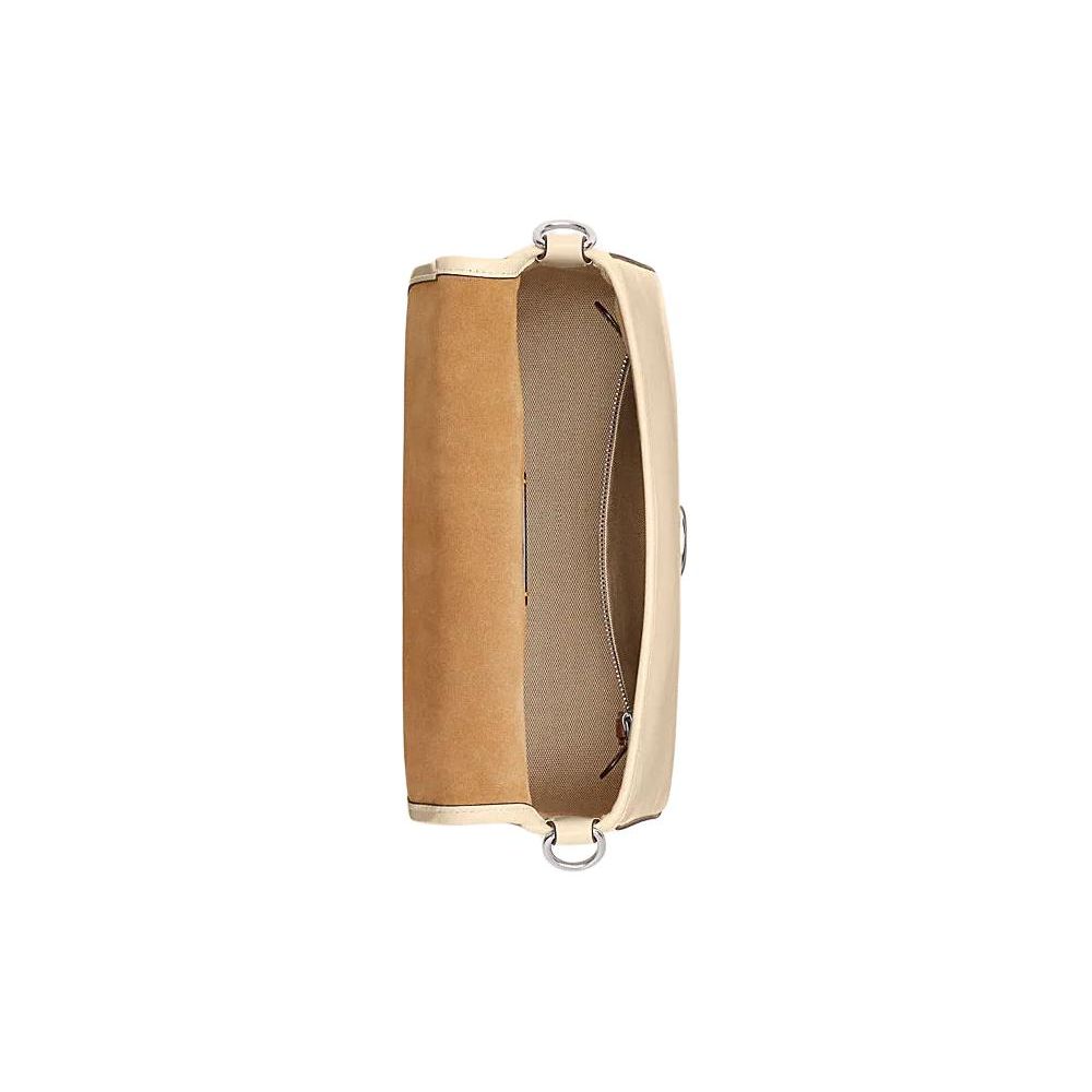 Coach Soft Tabby 26 Logo Magnetic Closure Leather Handbag Women handbag Ivory CR653-LHVT5