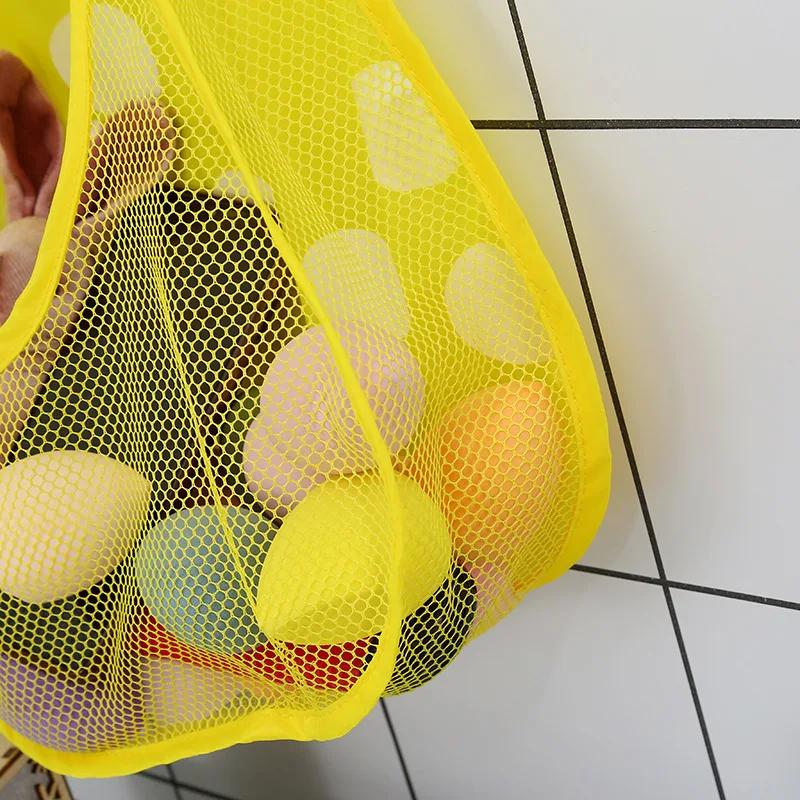 New Cartoon Cute Bathroom Toiletries Kids Toys Mesh Storage Bag Bedroom Wall Mounted Sundries Bag Kitchen Supplies Organizer