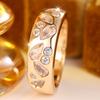 Small Round Charm Female Zircon Stone Finger Ring Vintage Silver Gold Color Wedding Band Bridal Jewelry For Women