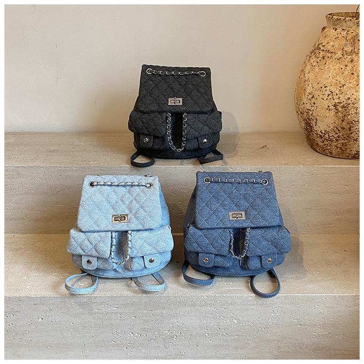 Рюкзак ромбовидной формы, большая вместительная сумка, женский летний 2025, новый простой высококлассный рюкзак, модный универсальный школьный рюкзак