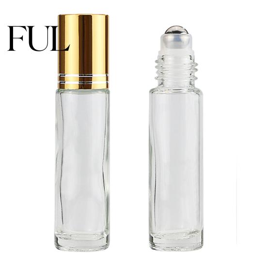 Aromatherapy Roller Ball 3/12Pcs Essential Oil Bead Bottles Refillable Clear Glass Empty Bottle with Stainless Luxury Fragrance Dispenser Steel Balls