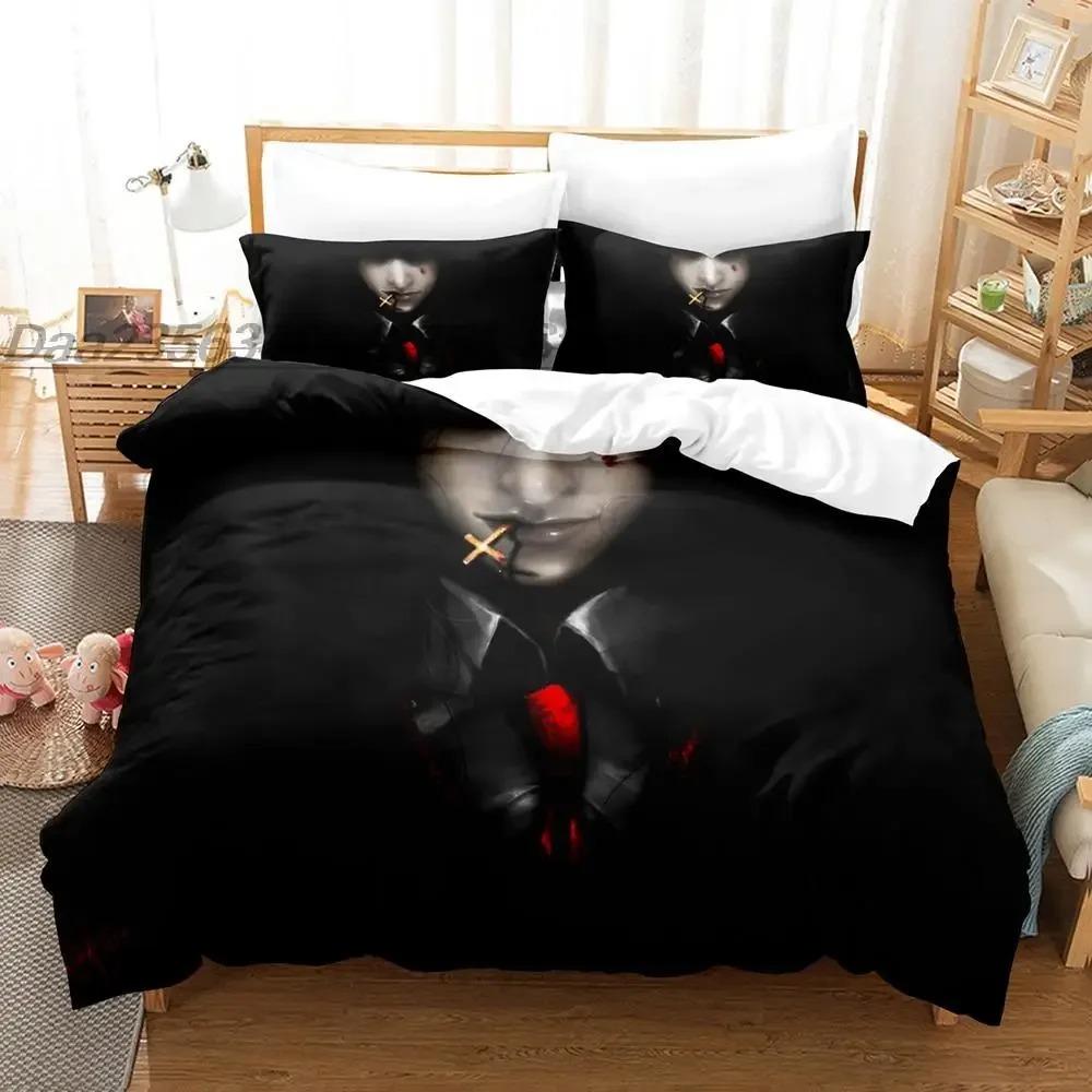 Комплект постельного белья Hellsing Single Twin Full Queen King Size Комплект постельного белья Aldult Kid Bedroom Duvetcover Sets Комплект постельного белья с 3D-принтом в стиле аниме