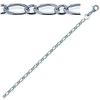 [Q8439] - Silver Ankle Chain 'Figaro 1' Silver (rhodium-plated) - 25 Cm 1. 9 Mm