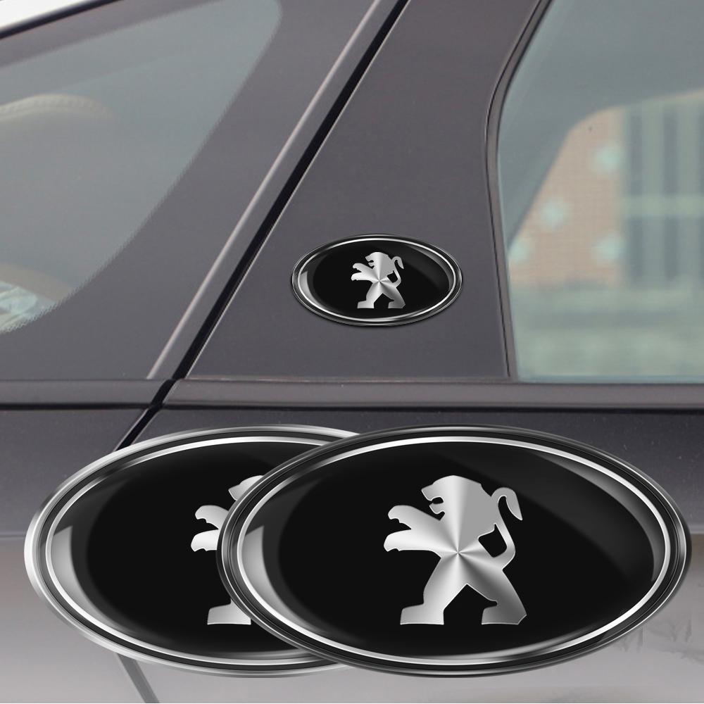 Aluminum ABS Car Badge Sticker Auto Body Trunk Decor Decals Car Styling For Peugeot 208 2012~2018 308 2019~2021 2008 207 508 301
