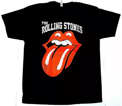 Футболка The Rolling Stones с эффектом потертости и классическим роком