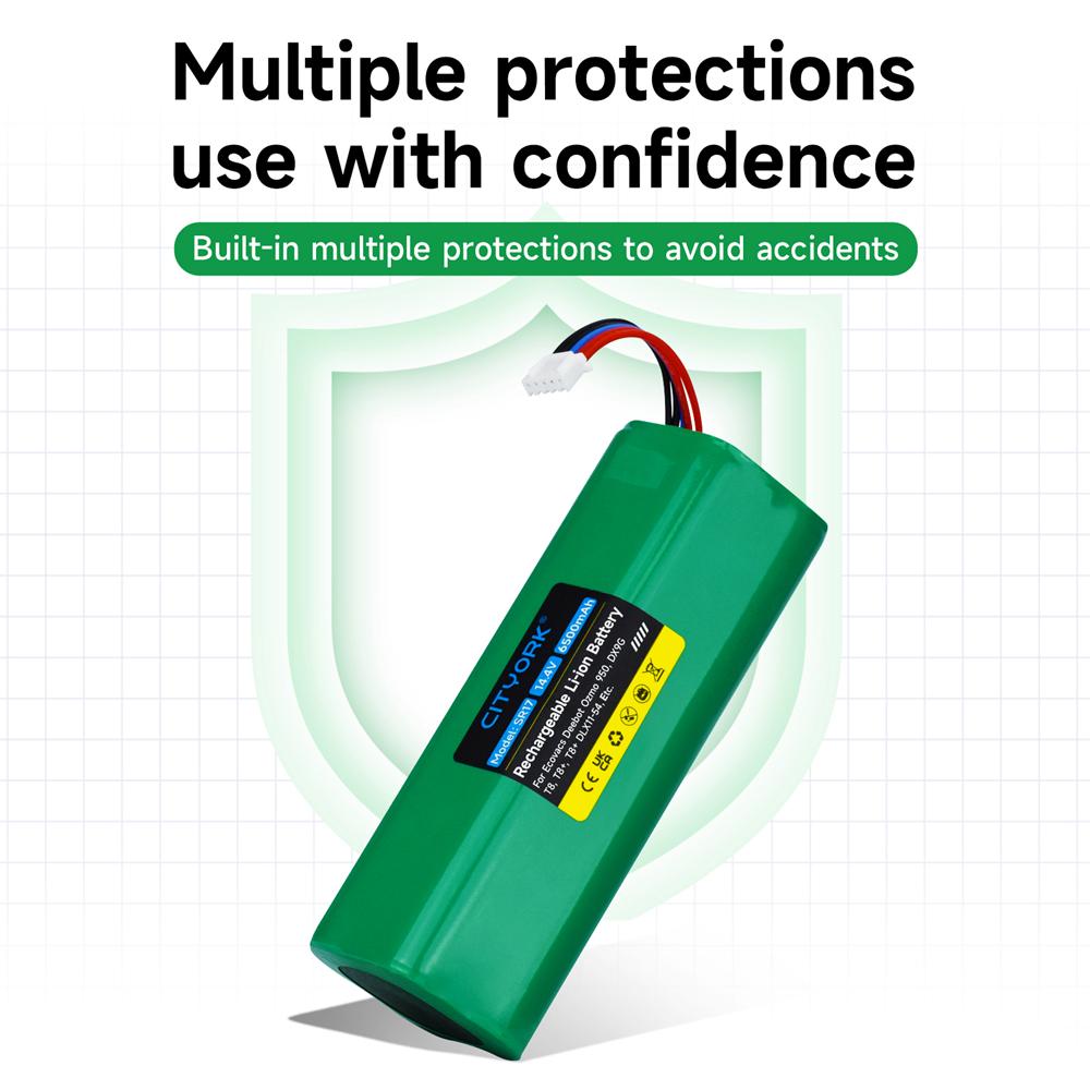 14,4 В робот-пылесос, сменные батареи для Ecovacs Deebot X1 Ozmo T5 T8 T9 950 DX9 DX 93 DX96 DLX 11-54