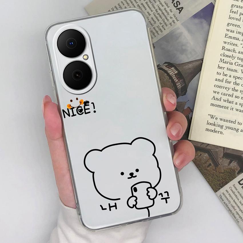 Для Huawei Enjoy 70x 80 Y5 Y6 P40 P50 Y8p чехлы чехол милые узоры совы прозрачный силиконовый защита камеры пылезащитный чехол для Huawei телефон сумки