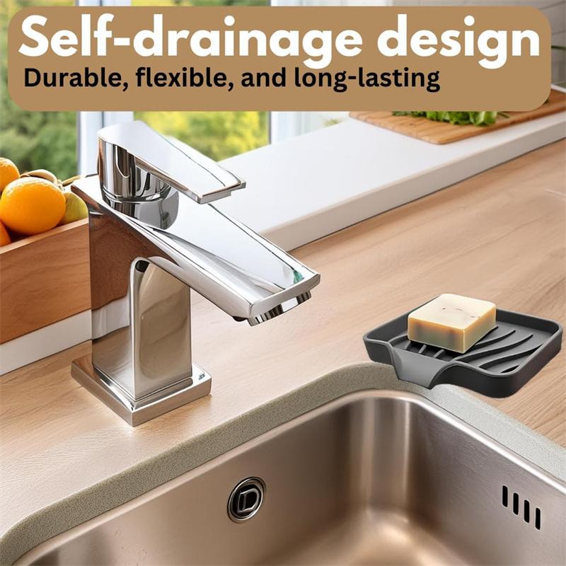 1 упаковка, силиконовый сливной ящик для мыла, противоскользящий поднос для кухни, ванной комнаты, креативный стиральный стол, поднос для мыла, бесплатная стойка для слива дырокола