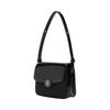 TORY BURCH Tang Libaiqi T Monogram Adjustable Shoulder Strap Magnetic Buckle Closure Cotton Shoulder Bag Women's Black 152305-001