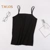 Summer Sling Vest Square Collar Sleeveless Solid Color Camisole Slim Fit Tank Top Women Lightweight Camisole Streetwear