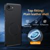 Для iPhone 16e Чехол Совместимый с MagSafe Покрытый кожей ТПУ+ПК Чехол для телефона