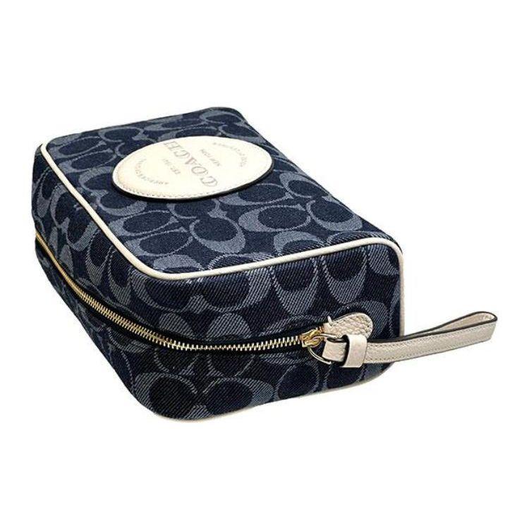Coach Косметичка Dempsey Boxy 20 Женские сумки Джинсовая C4230-IMDEI