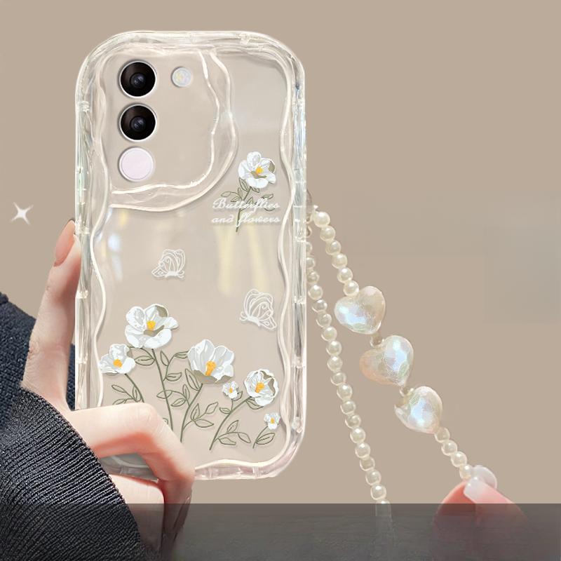 Подходит для чехла для мобильного телефона Huawei Mate60pro P50/30 Линия цветов Цепочка Nova11/7 Прозрачный Glory 100