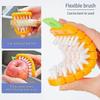 Vegetable Brush, Mini Fruit and Vegetable Cleaning Brush, Carrot Shape Vegetable and Fruit Cleaning Brushes, Fruit Cleaner Kitchen Tools 2 PiecesOran