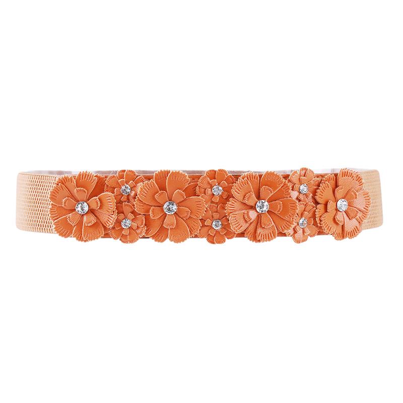 Women's Fashion Flower Elastic Belt Adjustable Belts