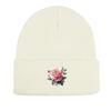 Lifelike Flower Warm Knitted Cap Beanie, Skull Cap Elastic Cozy Hip Hop Pompom Beanies Knitted Hat Beanie