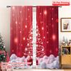 2pcs 2D Flat Printing Merry Christmas Popular Drapes Christmas Tree Lights Ornaments Polyester Without Electricity Festive