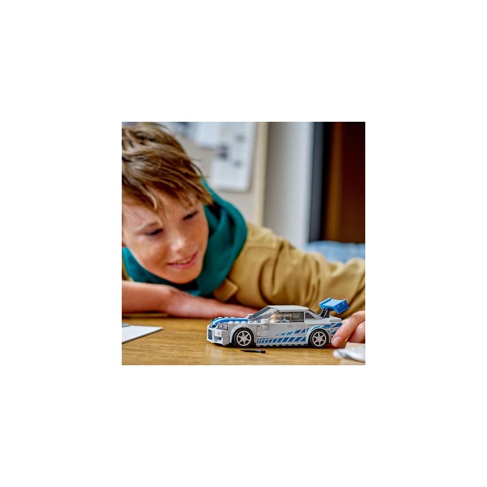 LEGO Speed Champions Nissan Skyline GT-R R34 Игрушечные строительные блоки для детей от 9 до 11 лет Модель автомобиля 76917