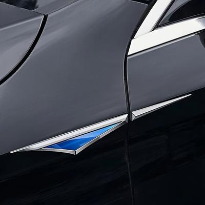 Автомобильные эмблемы 2 шт. Нержавеющая сталь Автомобильные боковые наклейки для тюнинга Автомобильные брызговики с клейкой основой Универсальные автомобильные наклейки Креативные и крутые автомобильные наклейки
