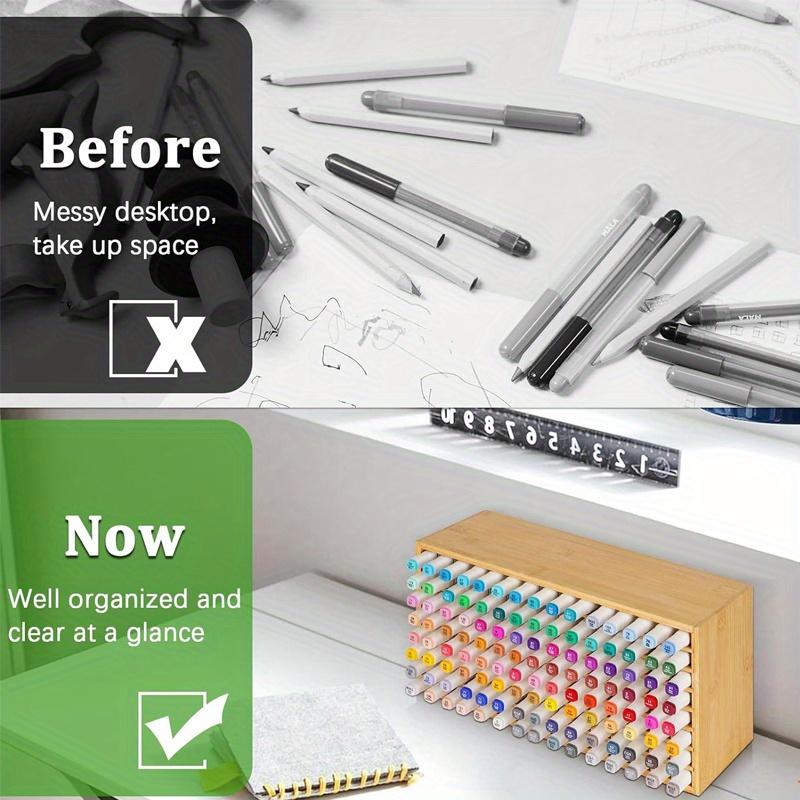 Держатель маркеров большой емкости на 72/120 ячеек со съемными разделителями, подходит для офиса, учебного кабинета и хранения маркеров для рисования.