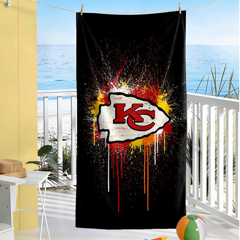 Kc Beach Towel High Absorbency & Quick-Dry Comfortable Lightweight Suitable for Swimming, Gym, Camping, Yoga Vacation