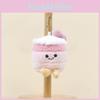 Red Plush Cake Keyring Pp Cotton Fill Soft Toy For Kids Birthday Gift Idea