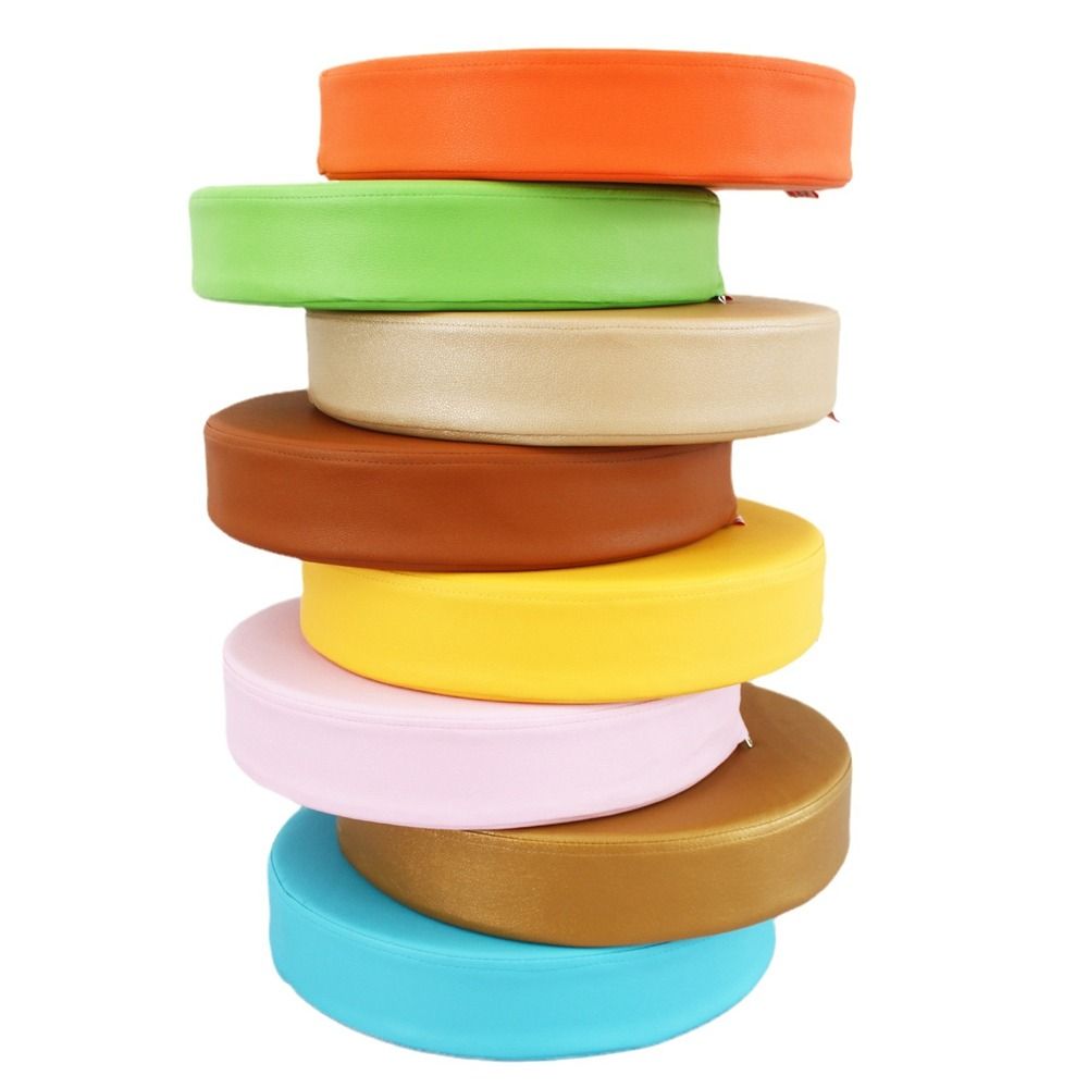 Thicken Leather Round Cushion Japanese Style Upholstered Cushion Simple Sponge Cushion  for Home