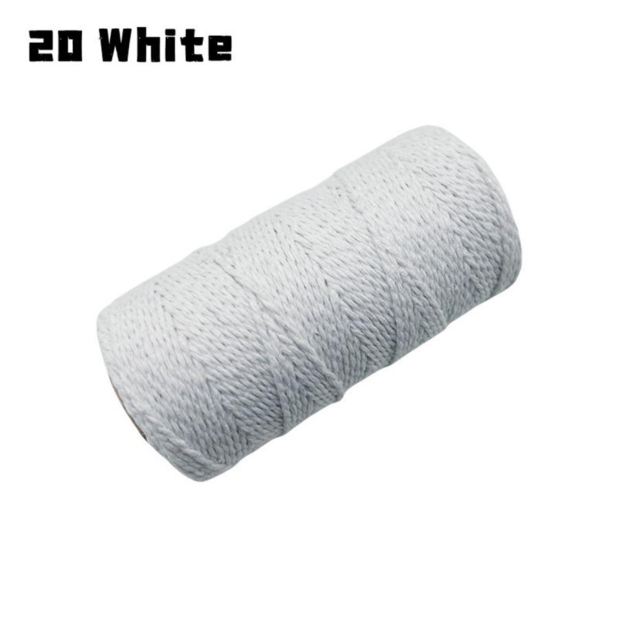 100 м/рулон 2 мм цветной хлопковый шнур макраме рождественский ручной работы плетеный канат гобелен ремесла свадебная лента DIY шнур домашний декор