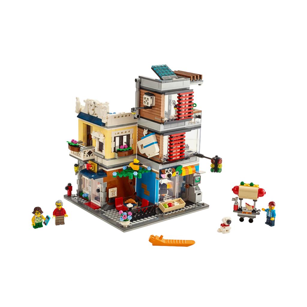 Lego Городской дом Зоомагазин и Кафе