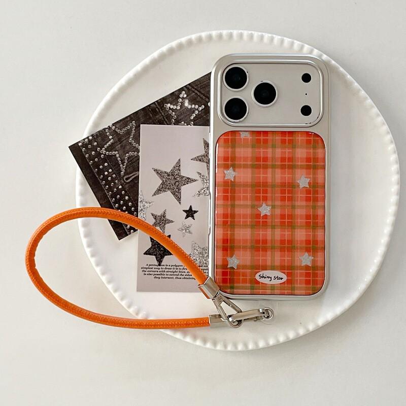 Slim Drop-Proof Phone Case IPhone 14 To 17 Pro Max With Grid Star Design Lightweight Luxury Style