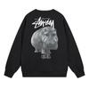 Classic Print Hoodie Mens Loose Fit Crewneck Cotton Sweatshirt Casual Wear