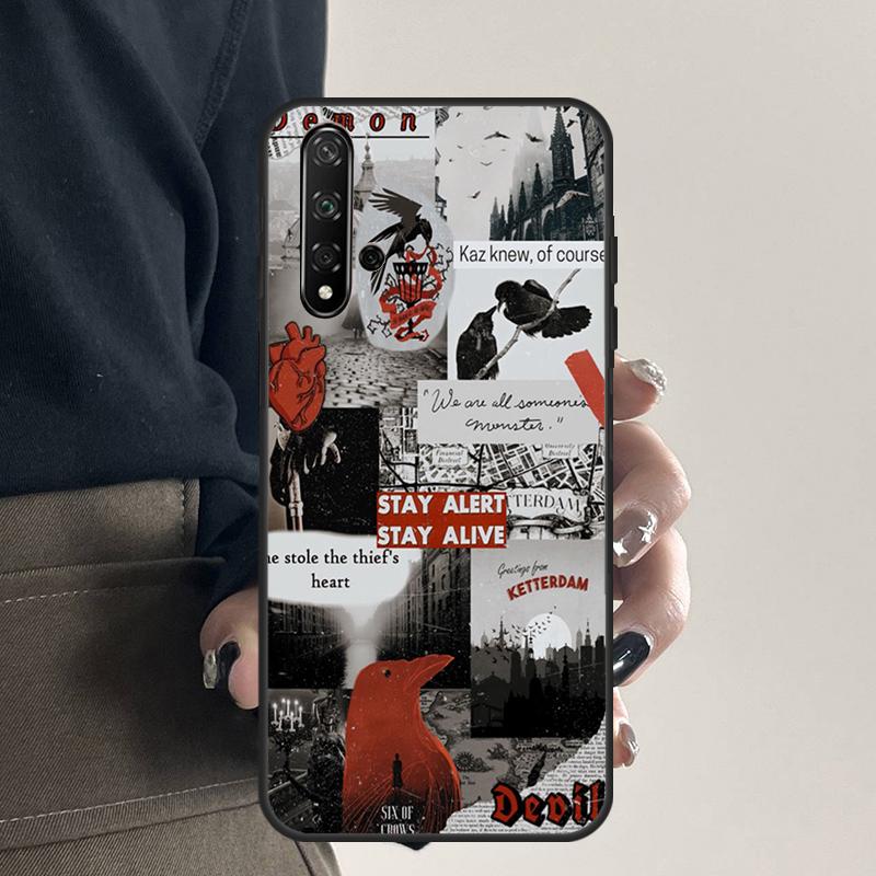 Шесть воронов Для Huawei Nova Y70 Y90 Y60 Y61 Y91 Y72 9 10 SE 12i 12s 11i 5T P60 Pro P20 P30 P40 Lite Чехол