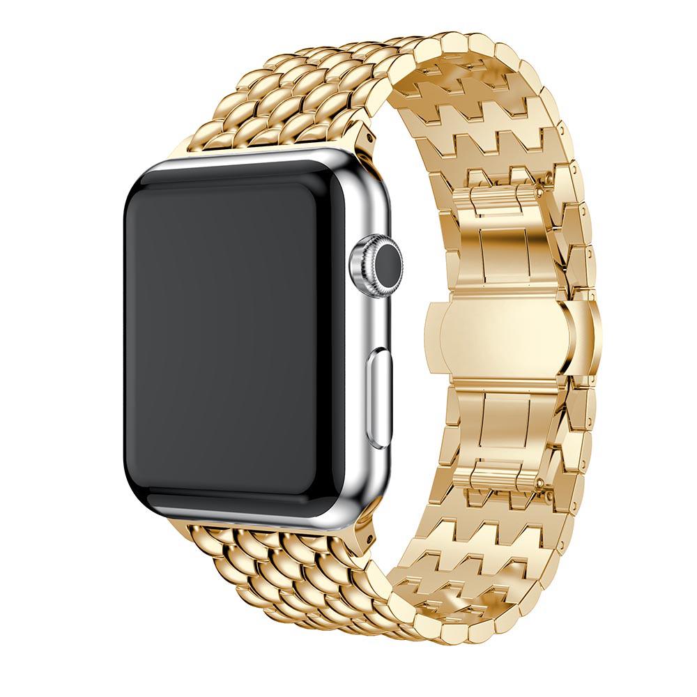 Металлический ремешок с узором дракона для Apple Watch Series 2-7