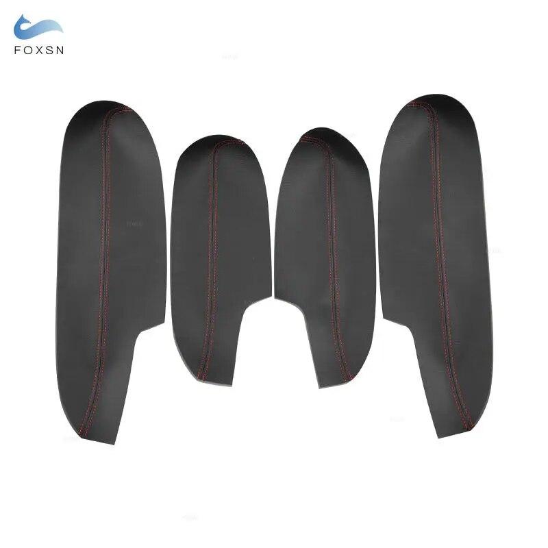 4pcs Soft Leather Armrest Cover For Hyundai Veracruz Car Interior Door Armrest Panel Skin Cover Stickers Trim Accessories