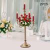 Elegant 5-Light Gold Candle Holder Set, 20 In Tall Wedding Candelabra, Floral Table Centerpiece for Formal Events & Party Decor
