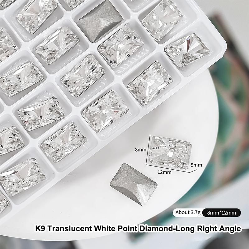 5 шт. прозрачные хрустальные бриллиантовые роскошные овальные квадратные стразы для дизайна ногтей драгоценные камни сверкающее стекло супер флэш-камни для ногтей подвески