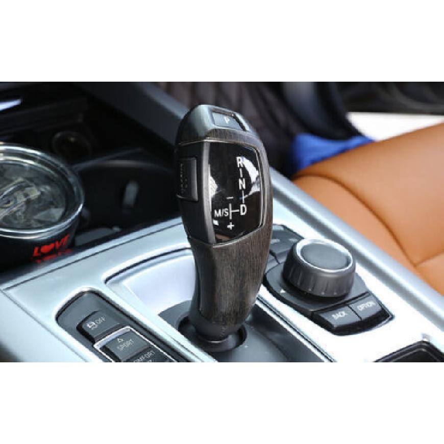 Shifter Lever Trim 1X Wood Grain Gear Shift Knob For 2014-2018 BMW X5 X6 F15 F16