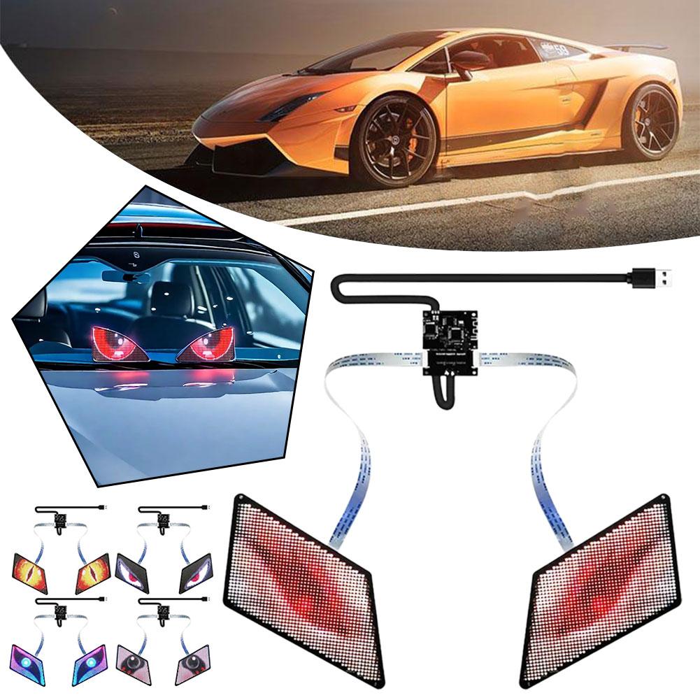 Светодиодный экран дисплея Eye, цветной RGB-дисплей, анимированная печатная плата для сумки, автомобиля, светодиодного рюкзака, рекламный щит O3Q5