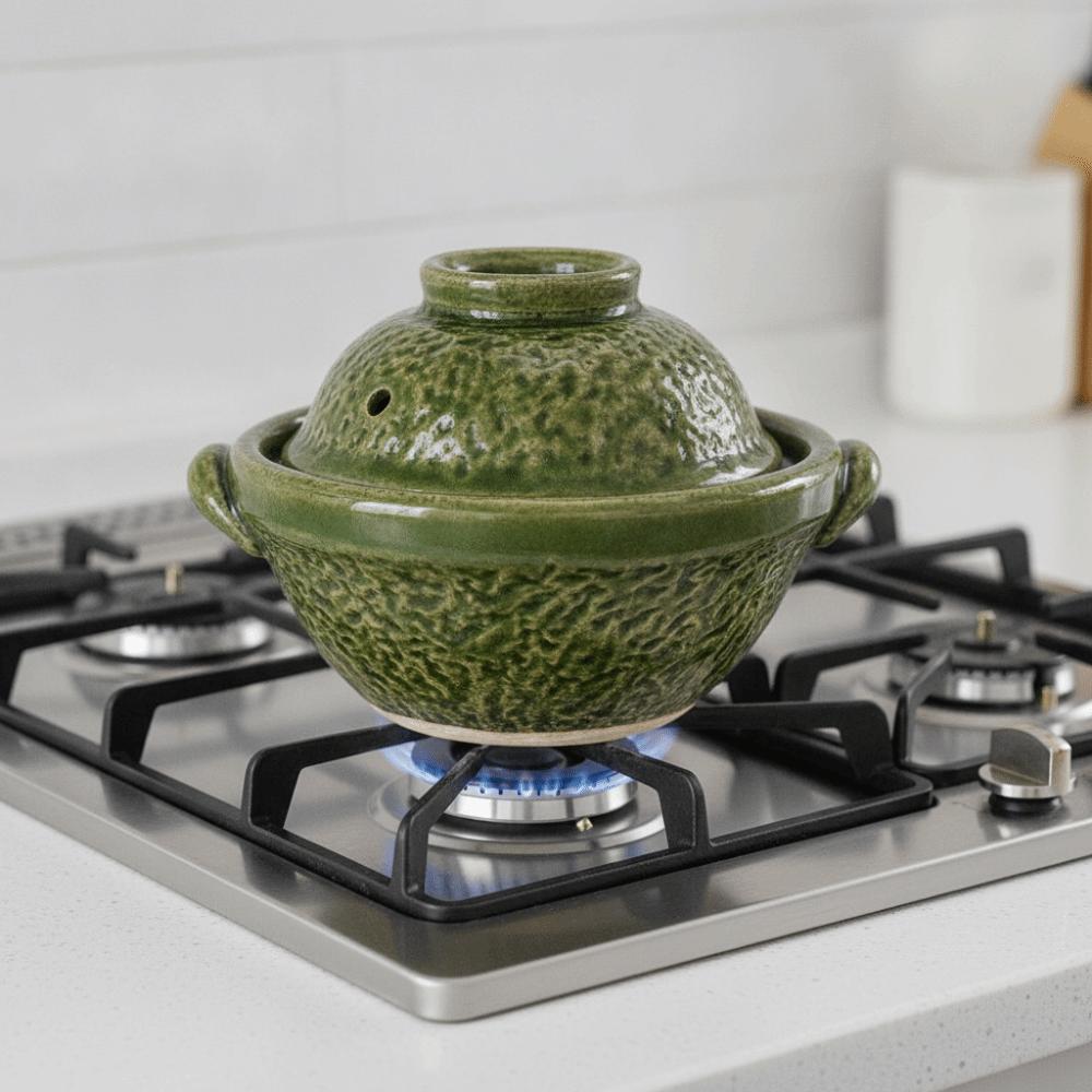 with Lid Double-Handled Casserole Pot Pottery Stew Soup Pot Durable Porridge Pot Dormitory